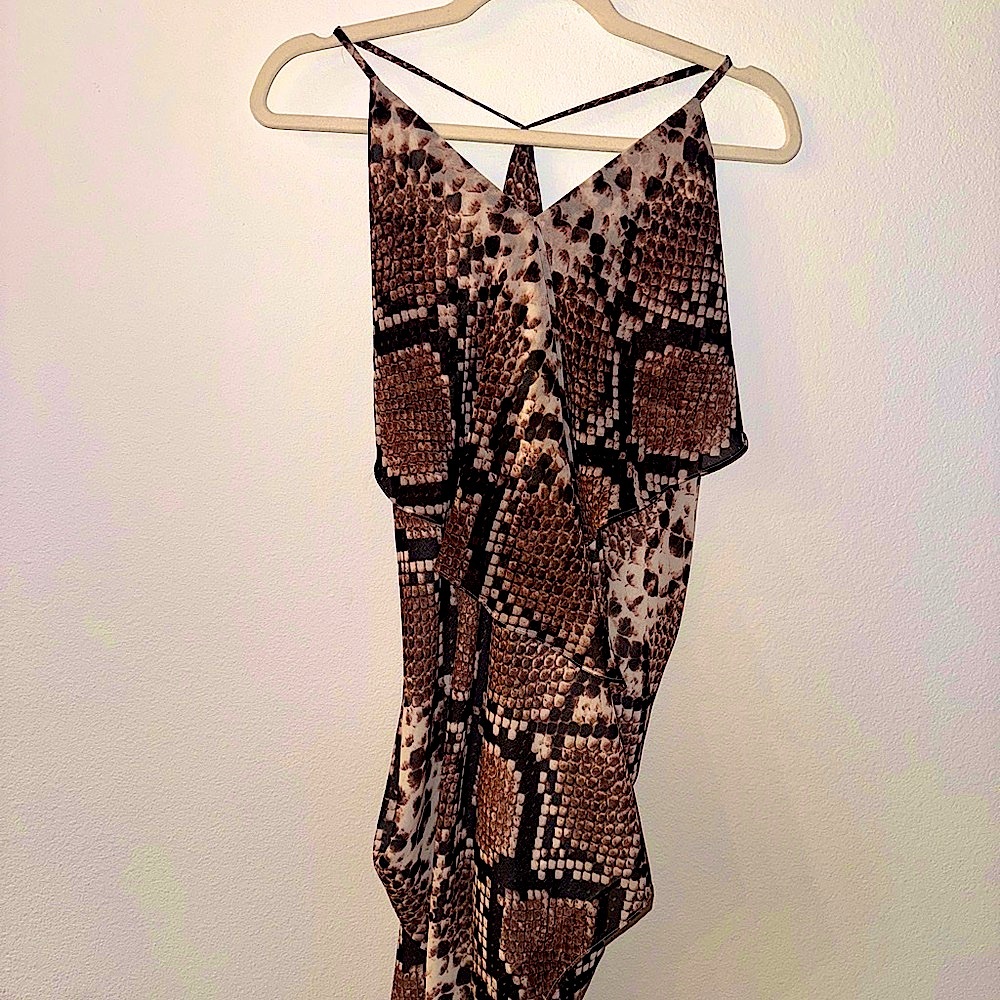 Olivaceous Black Mini Dress with Chic Design